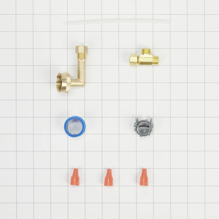 Dishwasher Water Line Installation Kit with 6' braided hose, 3/8" compression fitting, washers, and 5' 3-prong cord 8212488RC