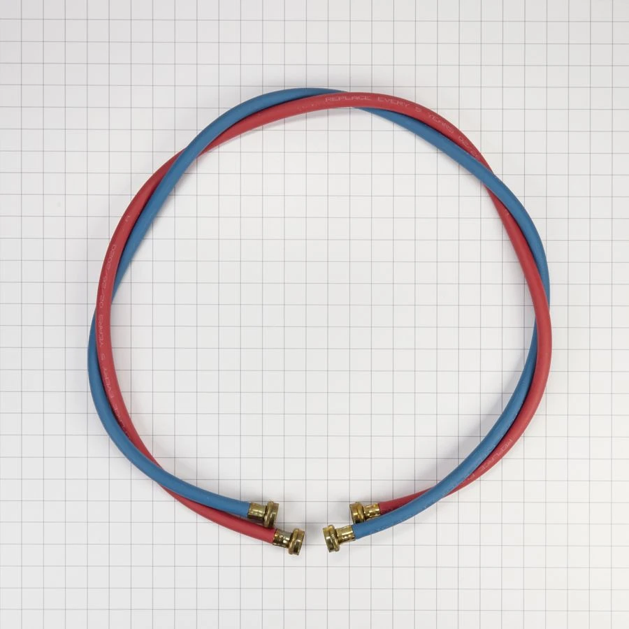 5' Rubber washer fill hoses rated 1000 PSI with 2 female connections and built-in O-Rings - 2 pack 8212545RP