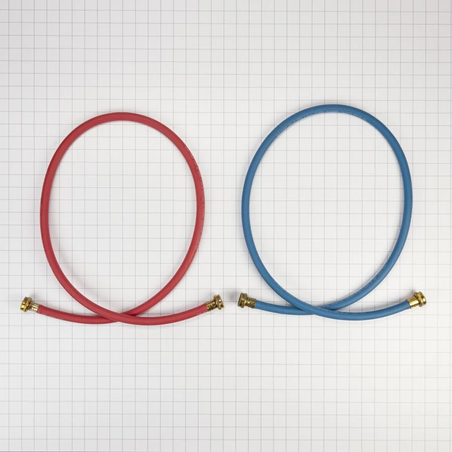 5' Rubber washer fill hoses rated 1000 PSI with 2 female connections and built-in O-Rings - 2 pack 8212545RP