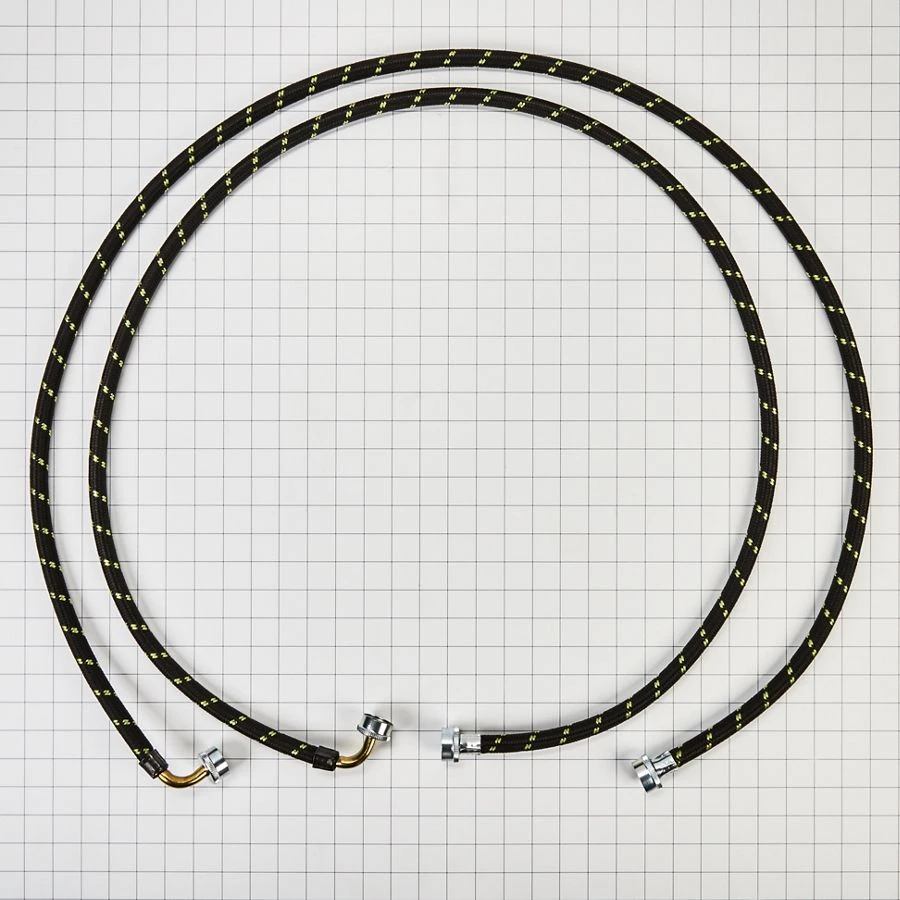 6' braided washer fill hoses rated 1500+ PSI with two female connections, and built-in O-Rings - 2 pack 8212638RC