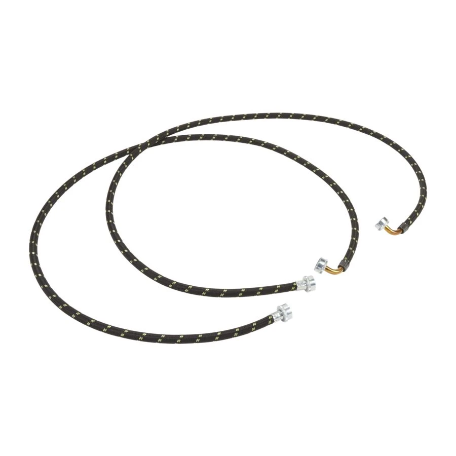 6' Black braided hoses with 90 degree elbow rated 1700 PSI with two female connections - 2 Pack 8212638RP