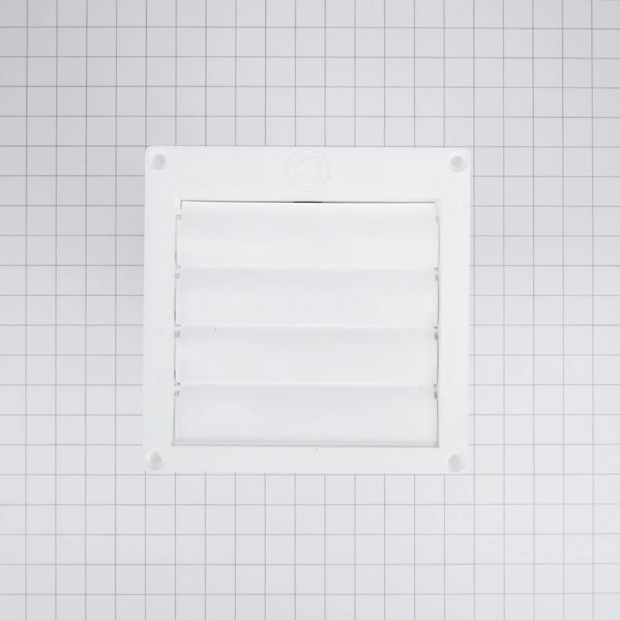 Dryer Louvered Vent of 4" opening with 10.5" tail pipe and back draft flapper 8212662