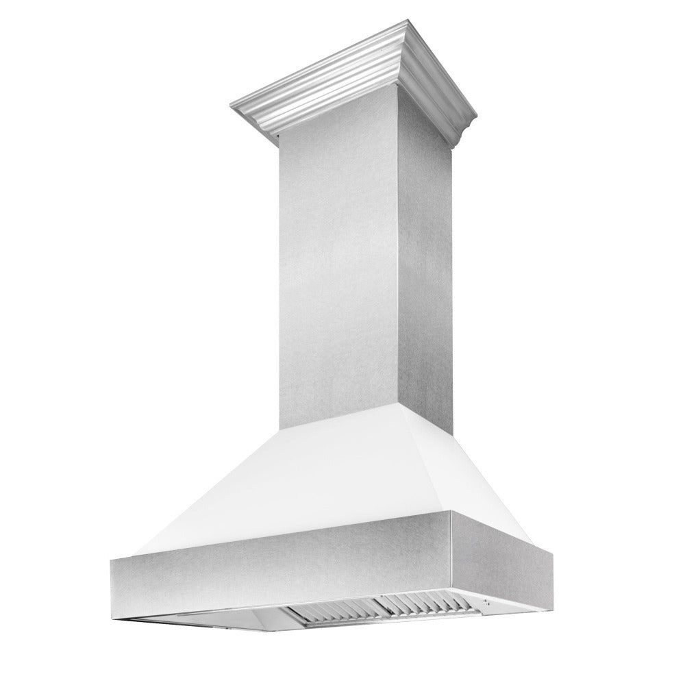 30" Ducted DuraSnow® Stainless Steel Range Hood with Matte Shell 8654WM30