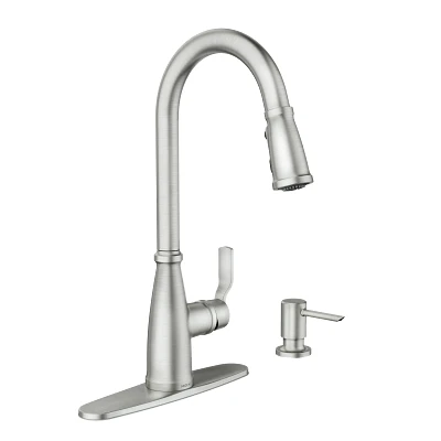Nolia One-Handle High Arc Pulldown Kitchen Faucet 87071SRS