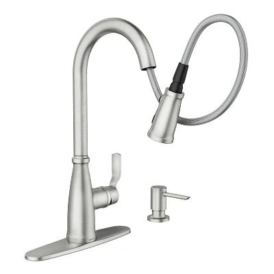 Nolia One-Handle High Arc Pulldown Kitchen Faucet 87071SRS