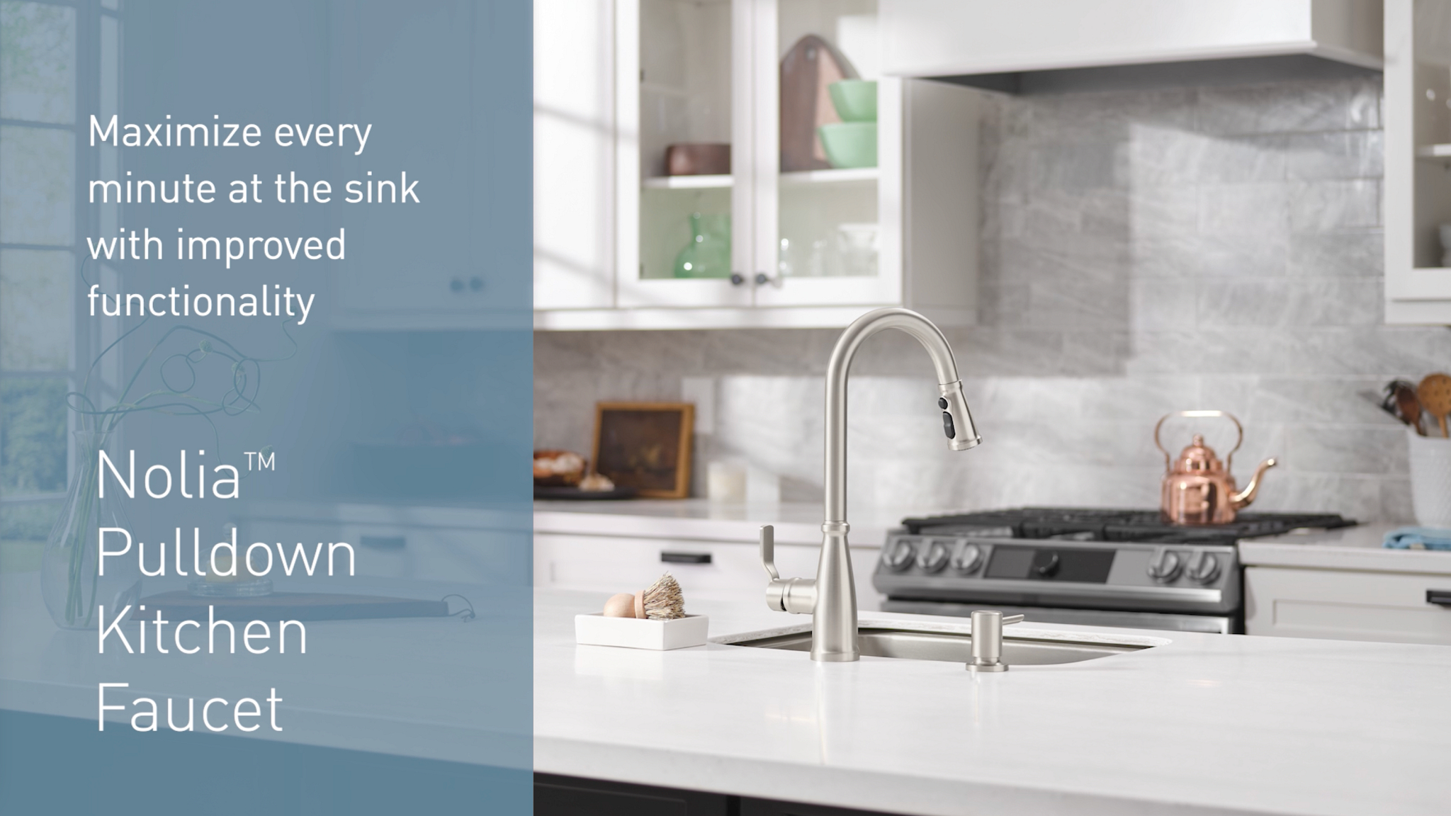 Nolia One-Handle High Arc Pulldown Kitchen Faucet 87071SRS