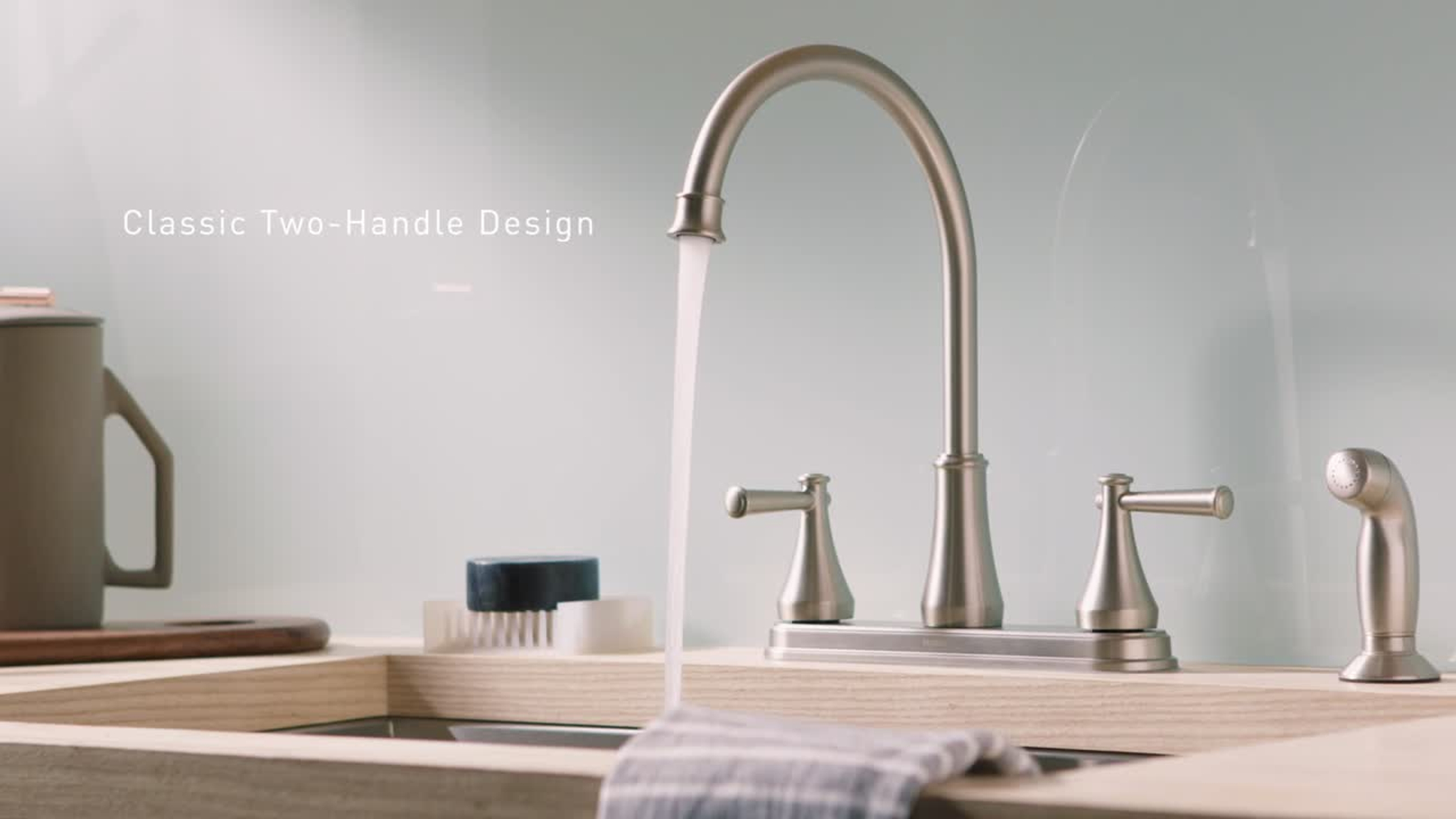 Stevie Two-handle High Arc Kitchen Faucet 87292SRS
