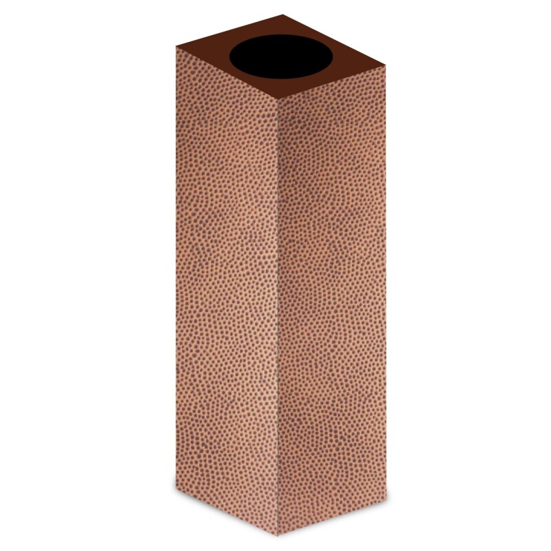61" Hand Hammered Finished Chimney Extension for Ceilings up to 12.5 ft. (8GL2iH-E) 8GL2HIE