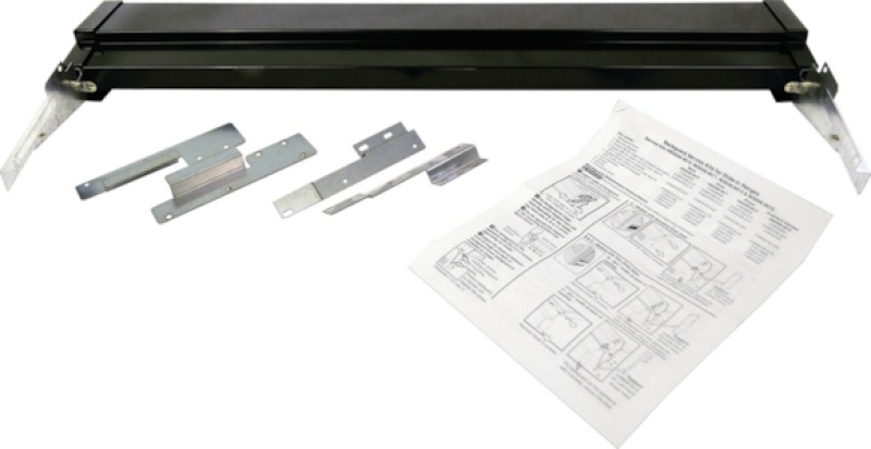 Black Slide-In Range Adjustable Metal Backguard 9030469010