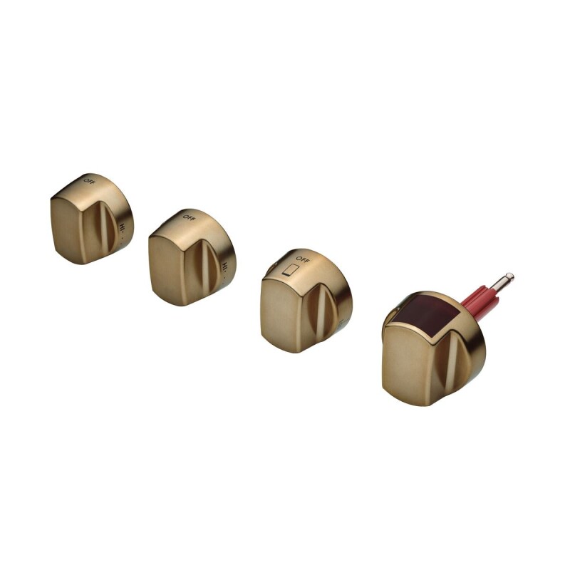 36" Dual Fuel Brushed Brass Knob Kit 9056270