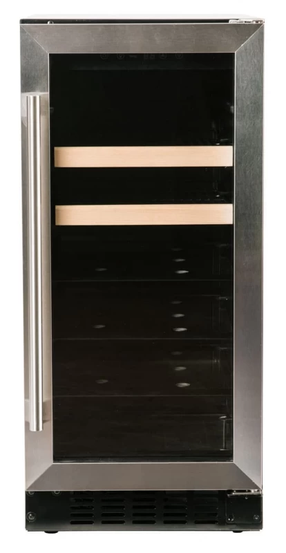 15" Beverage Center with Overlay Trim Glass Door A115BEVO