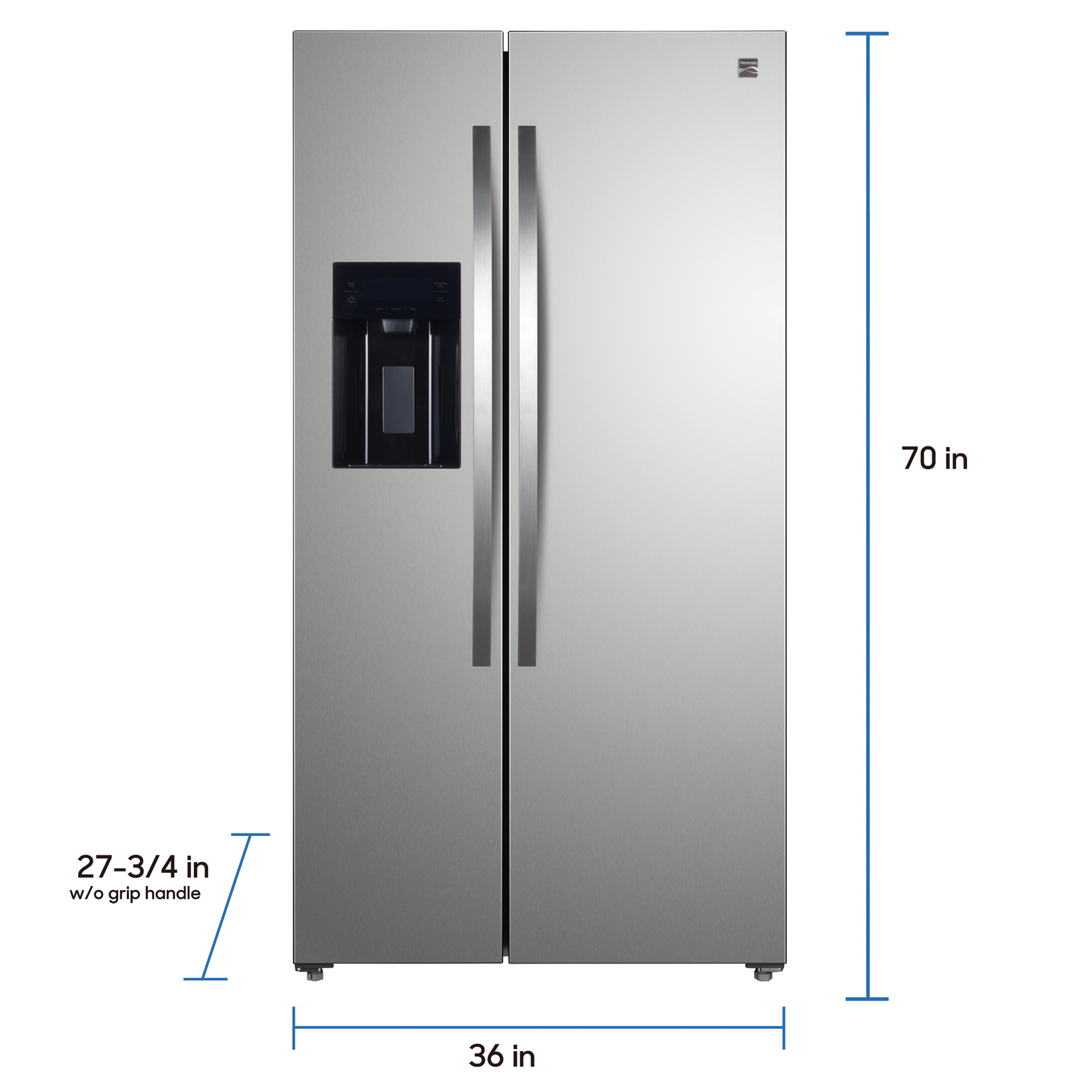 20 cu. ft. Side-by-Side Refrigerator Fingerprint-Resistant Stainless Steel A123384796