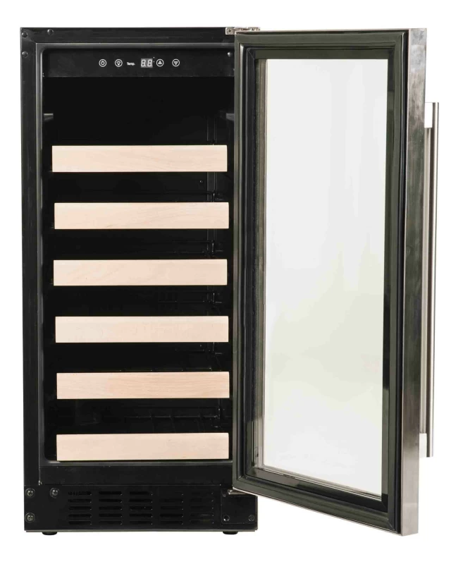 Azure 24" Wine Cooler with Overlay Trim Glass Door Stainless Steel A124WCO Picture 1