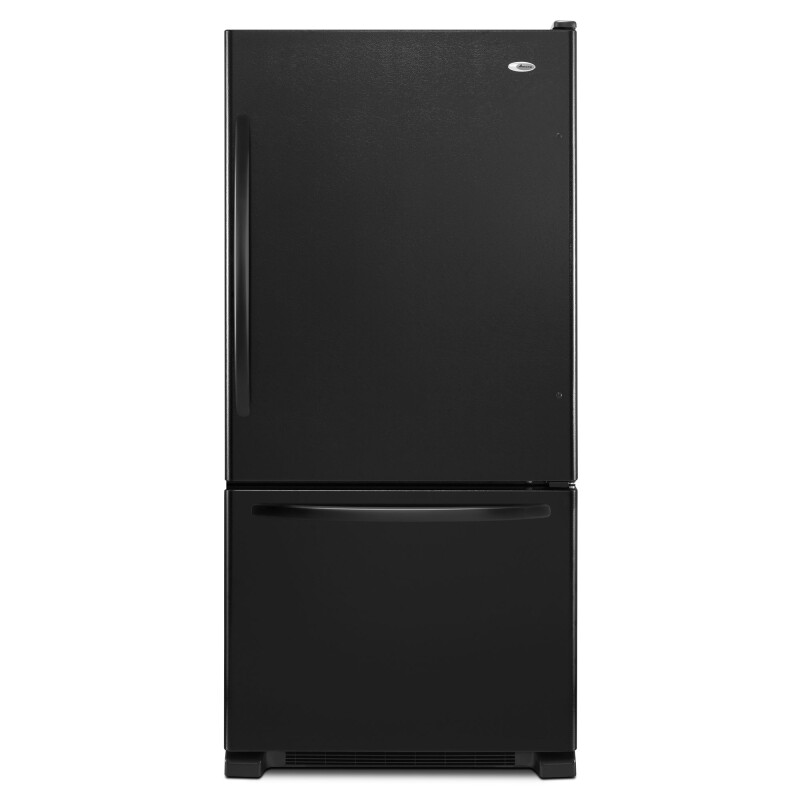 Amana 33-inch Wide Bottom-Freezer Refrigerator with EasyFreezer Pull-Out Drawer - 22 cu. ft. Capacity Black ABB2224BRB Picture 1