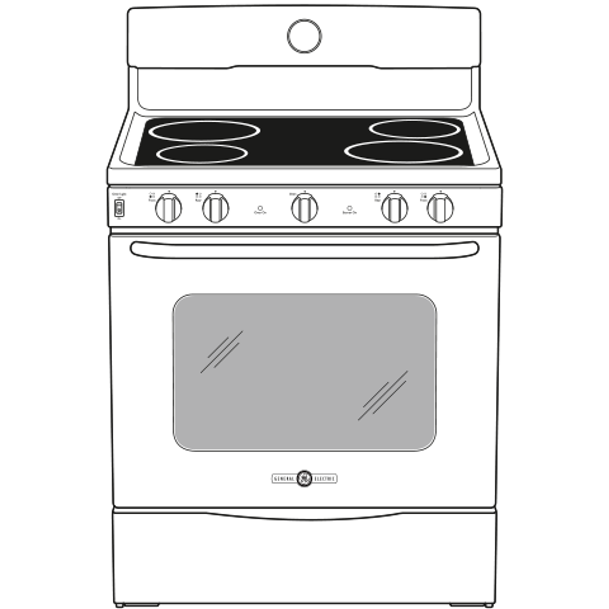 GE Artistry Series 30" Free-Standing Electric Range ABS45DFBS