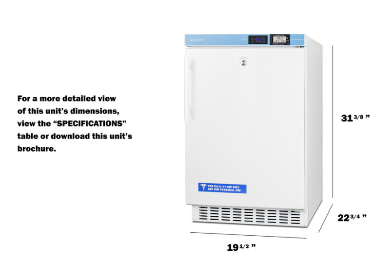 20" Wide Built-In Pharmacy All-Freezer, ADA Compliant ACF33L