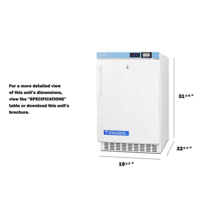 20" Wide Built-In Pharmacy All-Freezer, ADA Compliant ACF33LCAL