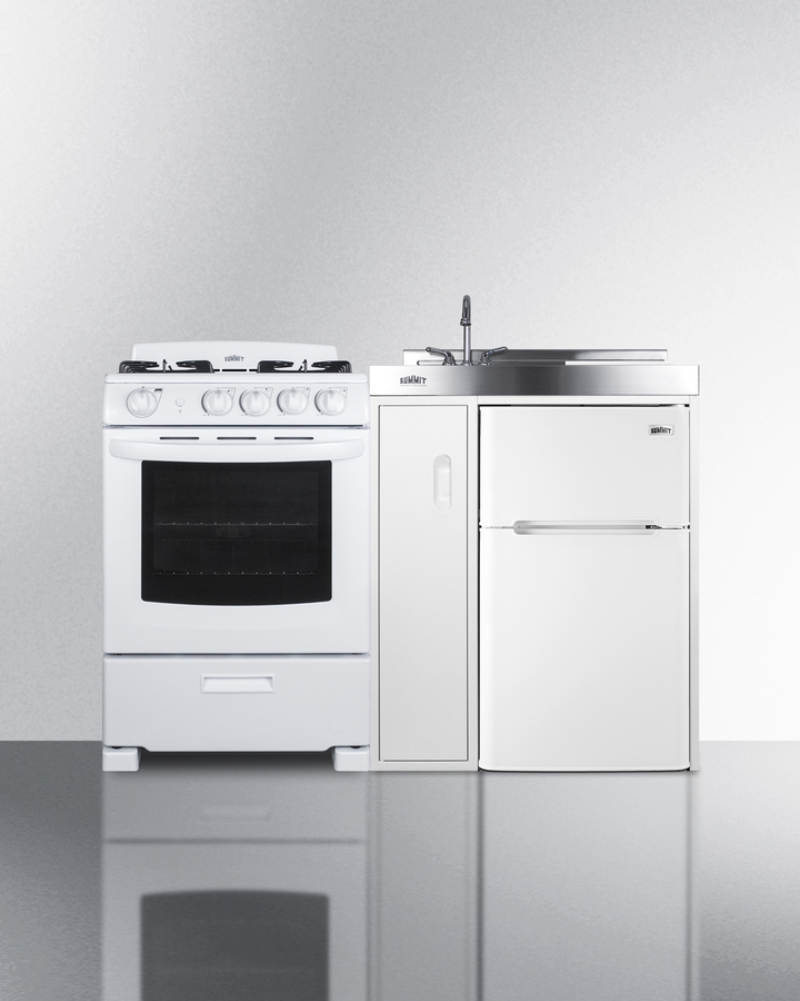 54" Wide All-in-One Kitchenette with Gas Range ACK54GASW