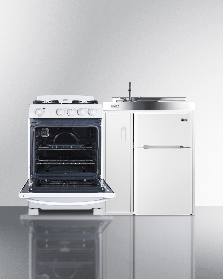 54" Wide All-in-One Kitchenette with Gas Range ACK54GASW