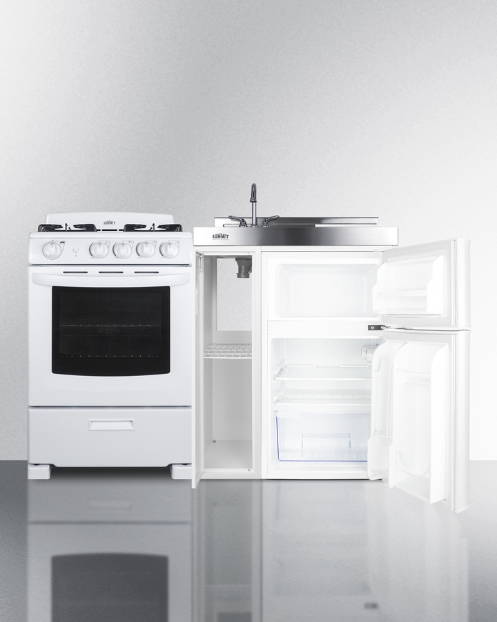 54" Wide All-in-One Kitchenette with Gas Range ACK54GASW