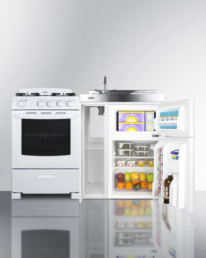 54" Wide All-in-One Kitchenette with Gas Range ACK54GASW