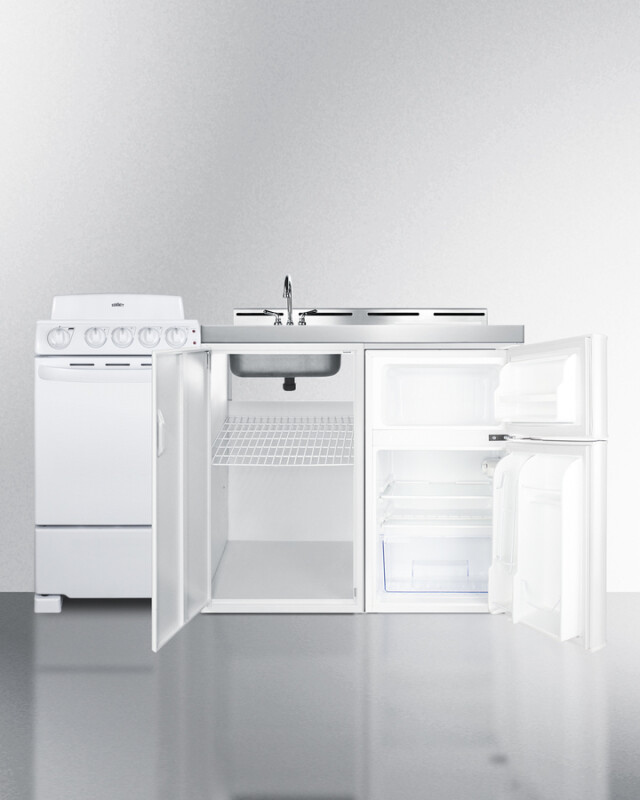 60" Wide All-in-One Kitchenette with Electric Coil Range ACK60COILW