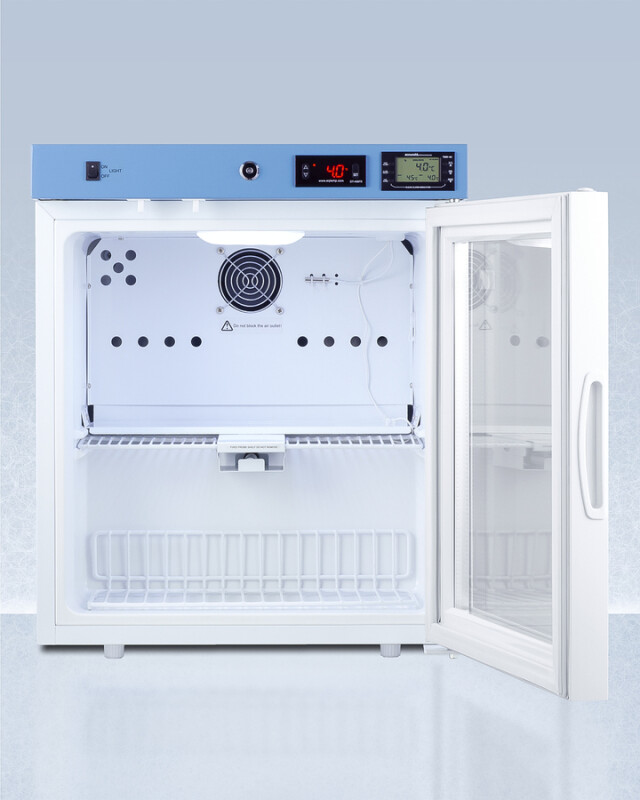 19" Wide Compact Medical Refrigerator, Certified to NSF/ANSI 456 Vaccine Storage Standard ACR162GNSF456