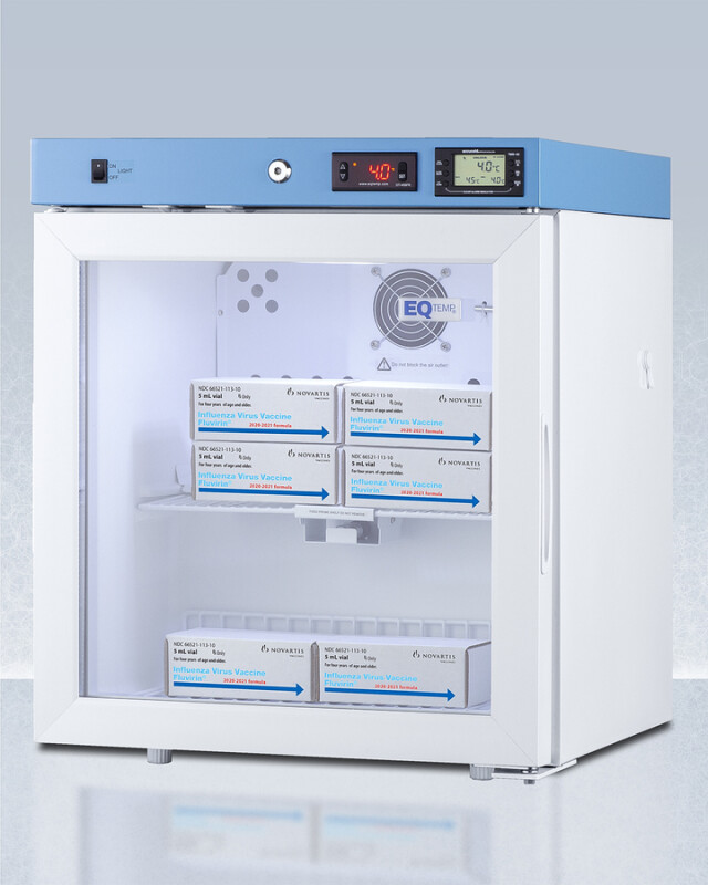 19" Wide Compact Medical Refrigerator, Certified to NSF/ANSI 456 Vaccine Storage Standard ACR162GNSF456