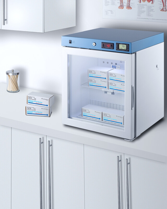 19" Wide Compact Medical Refrigerator, Certified to NSF/ANSI 456 Vaccine Storage Standard ACR162GNSF456