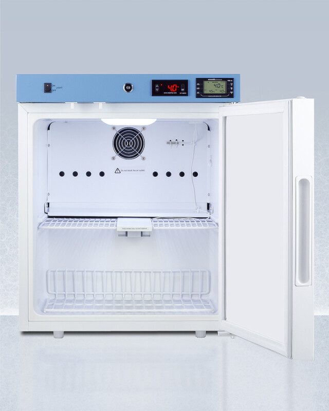 19" Wide Compact Medical Refrigerator, Certified to NSF/ANSI 456 Vaccine Storage Standard ACR21WNSF456