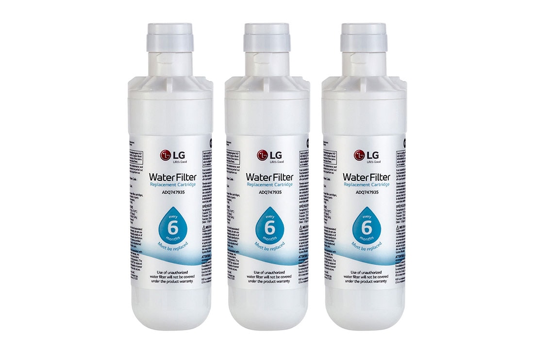 LG LT1000P® - 6 Month / 200 Gallon Capacity Replacement Refrigerator Water Filter 3-Pack (NSF42, NSF53, and NSF401*) ADQ75795105