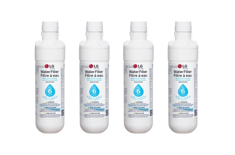 LG LT1000P4 - 6 Month Replacement Refrigerator Water Filter 4-Pack (NSF42, NSF53, and NSF401*) ADQ75795108