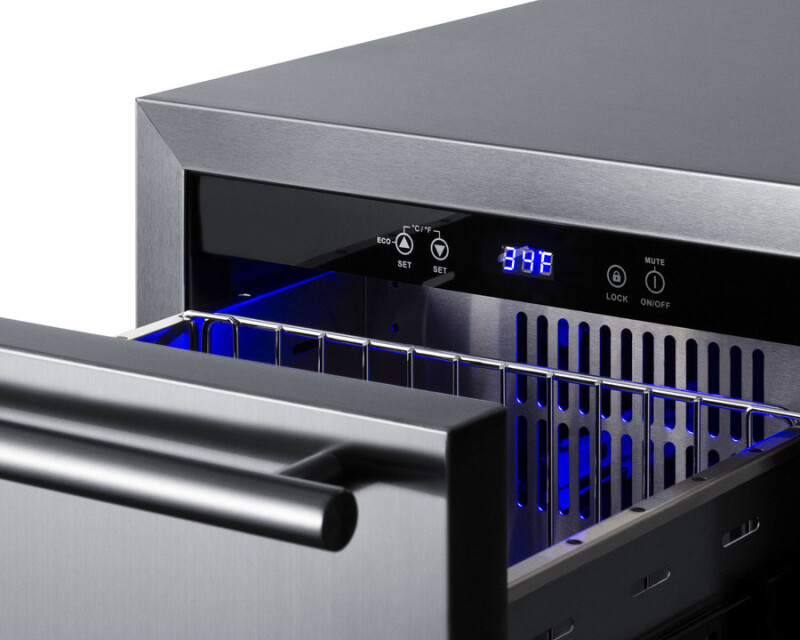 18" Wide Outdoor 2-Drawer All-Refrigerator, ADA Compliant ADRD18OS