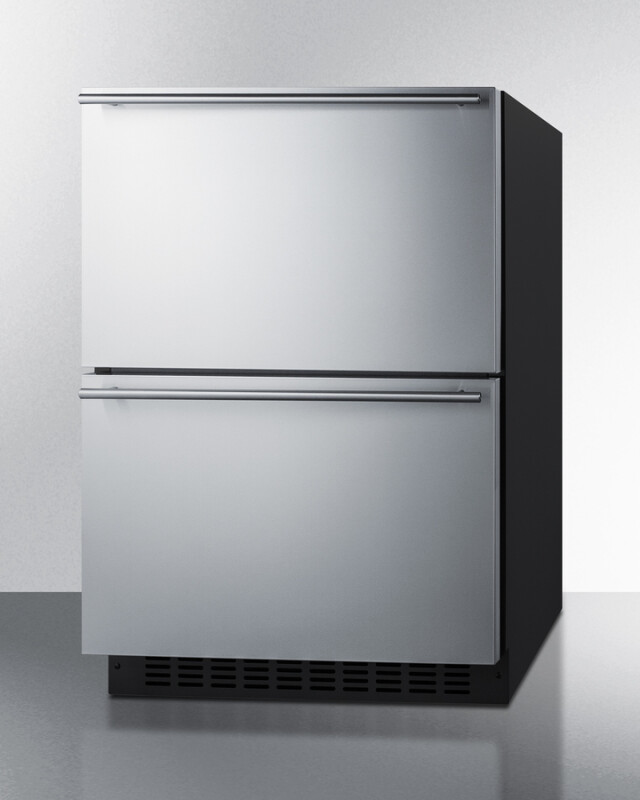 24" Wide Outdoor 2-Drawer Refrigerator-Freezer, ADA Compliant ADRF244OS