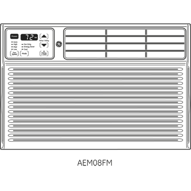 115 Volt Electronic Room Air Conditioner AEQ08AM