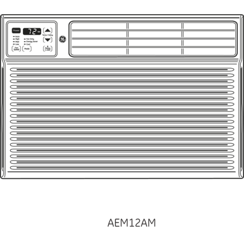 230/208 Volt Electronic Room Air Conditioner AEQ12DM