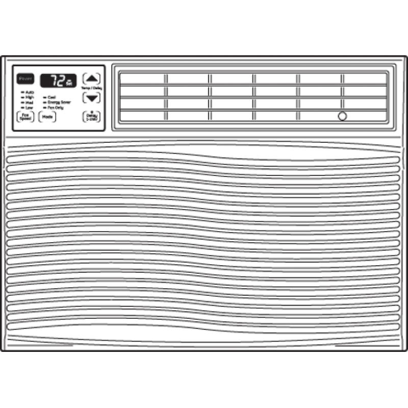 230 Volt Electronic Room Air Conditioner AEQ24DN