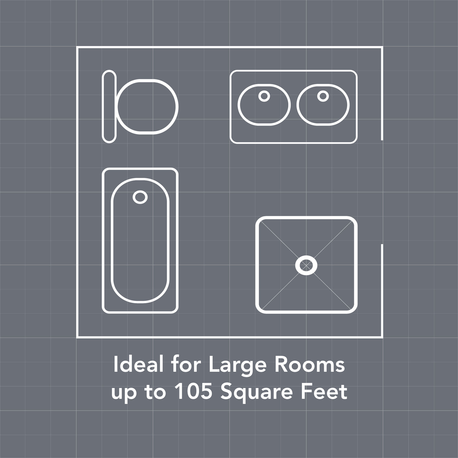 Roomside Series 110 CFM 1.5 Sones Decorative Ventilation Fan Light with Trim AER110LTW