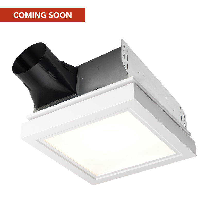 Roomside Series 110 CFM 1.5 Sones Decorative Ventilation Fan Light with Trim AER110LTW