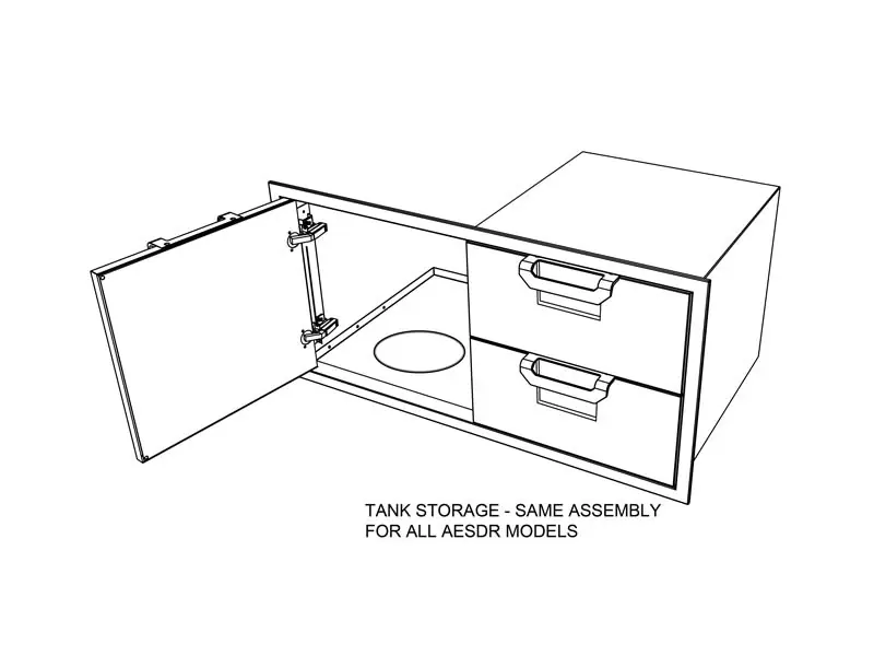 36″ Aspire Combo Door/Drawer AESDR36BK