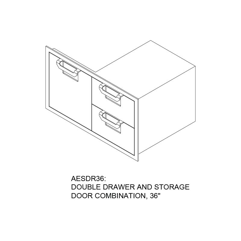 36" Aspire Combo Door/Drawer - AESDR Series AESDR36SS