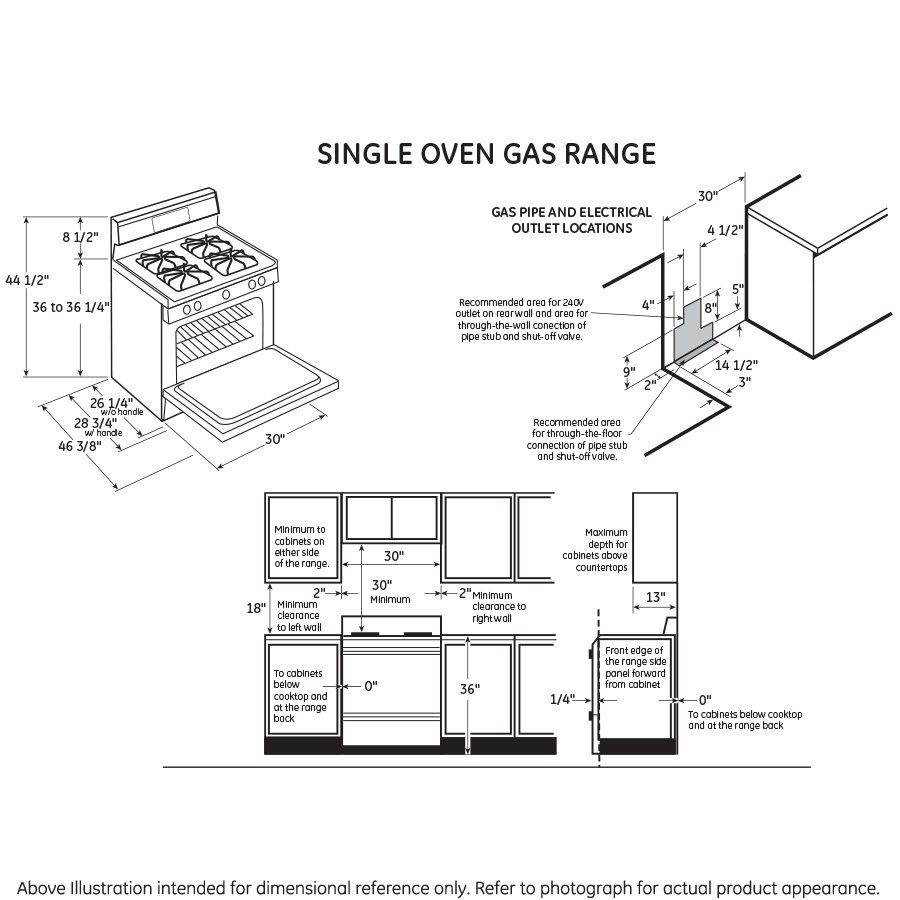 GE Artistry Series 30" Free-Standing Gas Range AGBS45DEFWS