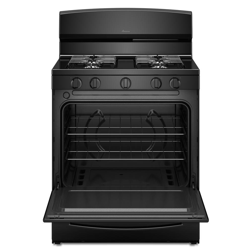 Amana 30" Gas Range with EasyAccess™ Broiler Door Black AGR4230BAB Picture 1