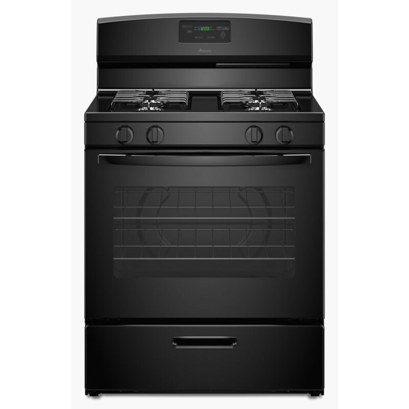 Amana 30-inch Gas Range with Easy Touch Electronic Controls Black AGR5330BAB Picture 1