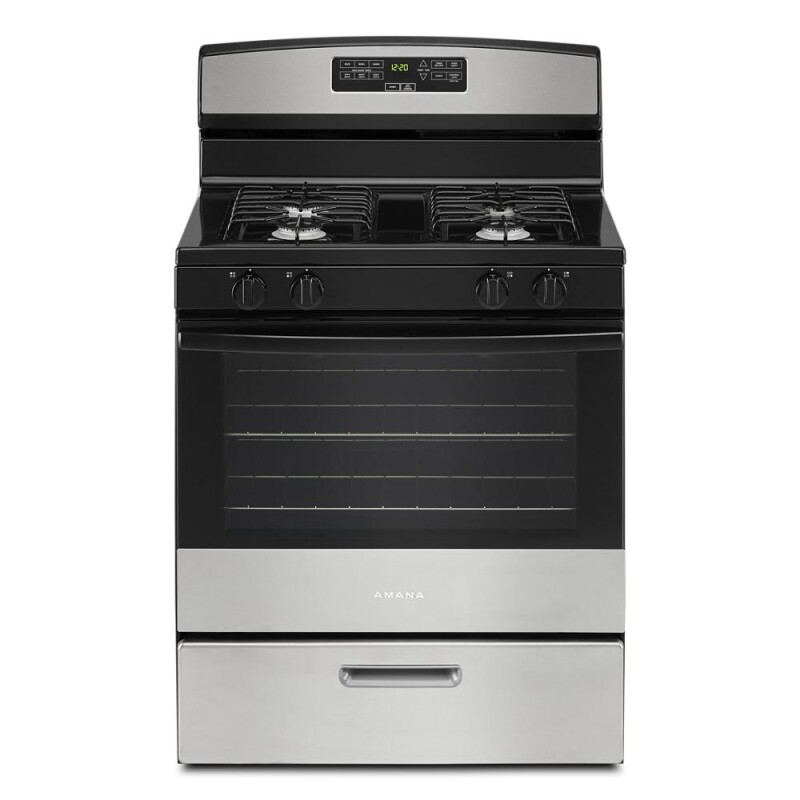 Amana 30-inch Gas Range with Bake Assist Temps Stainless Steel AGR6303MMS Picture 1