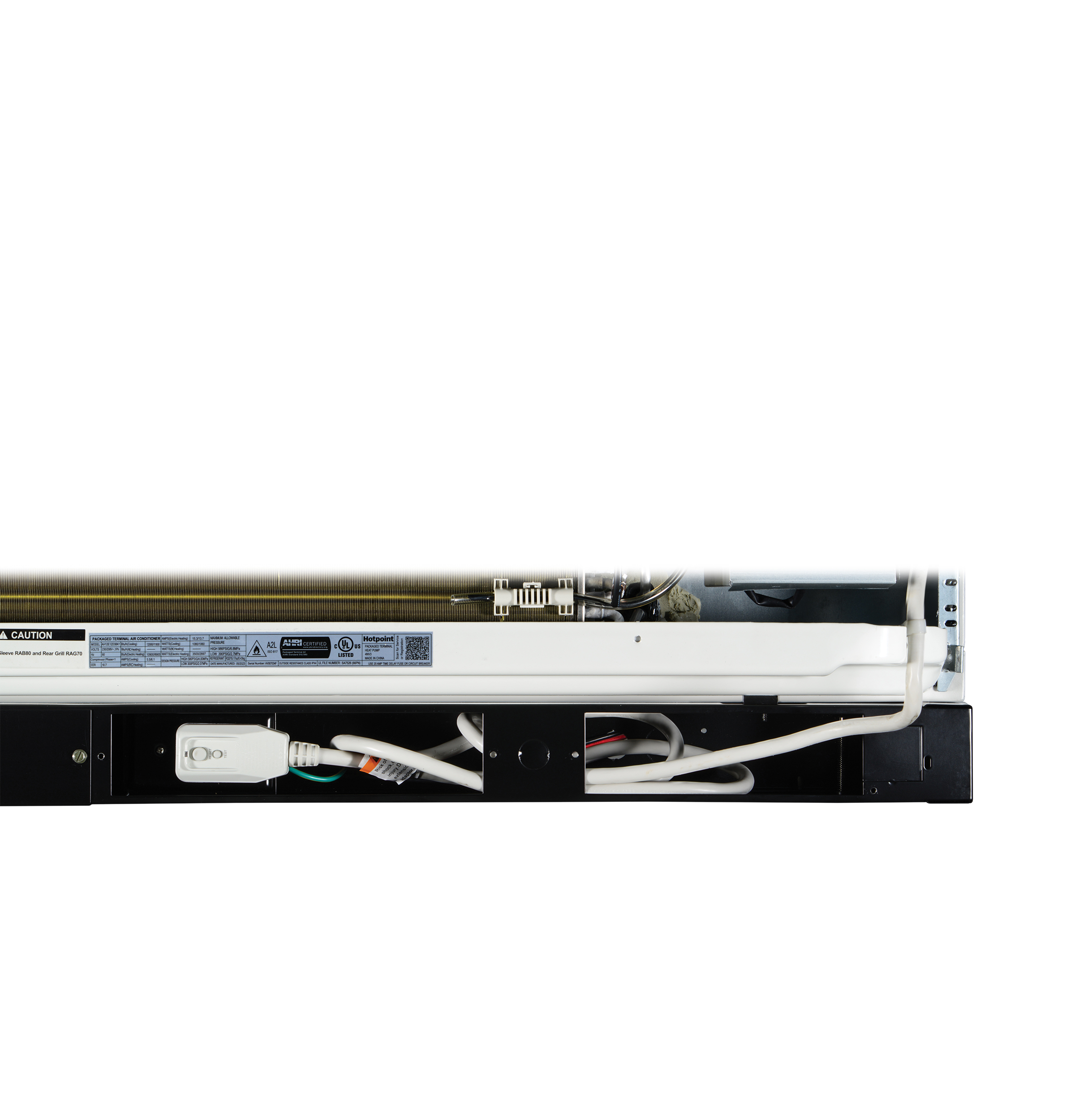 PTAC Heat Pump Unit with Electric Heat Backup 7,000 BTU, 230/208V, 15amp AH12H07D2B