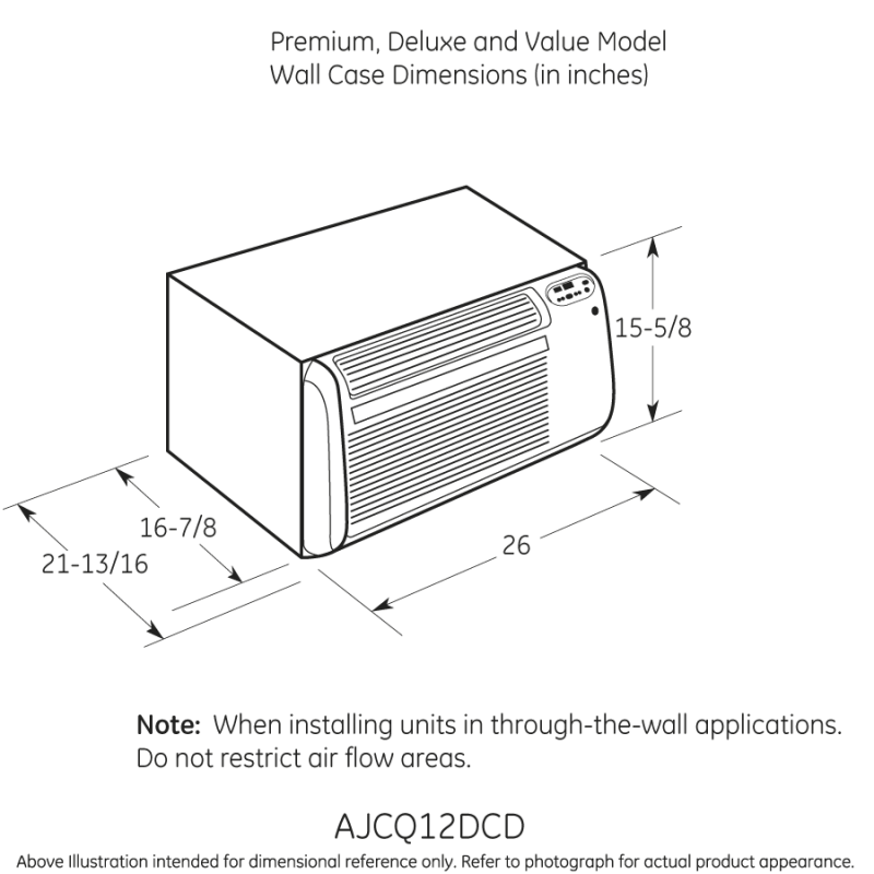 Series 230/208 Volt Built-In Cool-Only Room Air Conditioner AJCQ09DCF