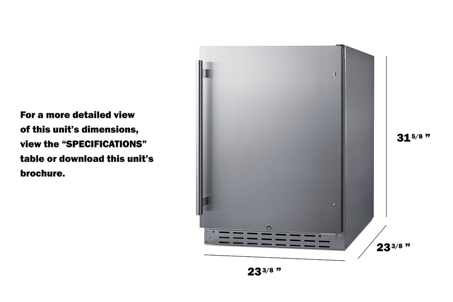 24" Wide Built-In All-Refrigerator, ADA Compliant AL55CSS