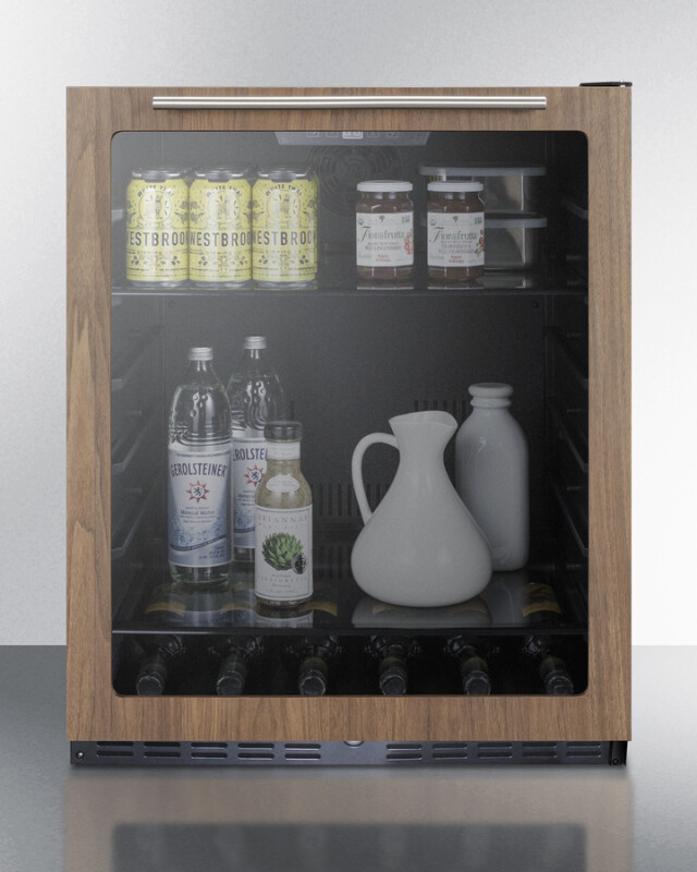 24" Wide Built-In Beverage Center With Wood Door Trim, ADA Compliant AL57GWP1