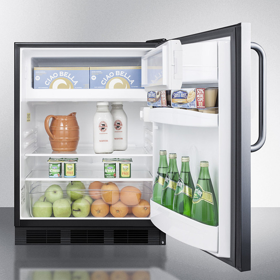 24" Wide Built-In Refrigerator-Freezer, ADA Compliant AL652BKBISSTB